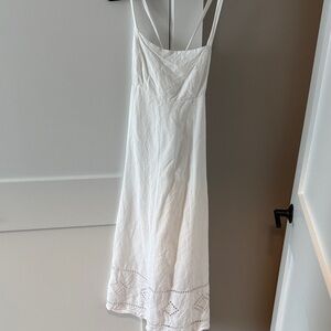 Madewell Cream Strappy Midi Dress